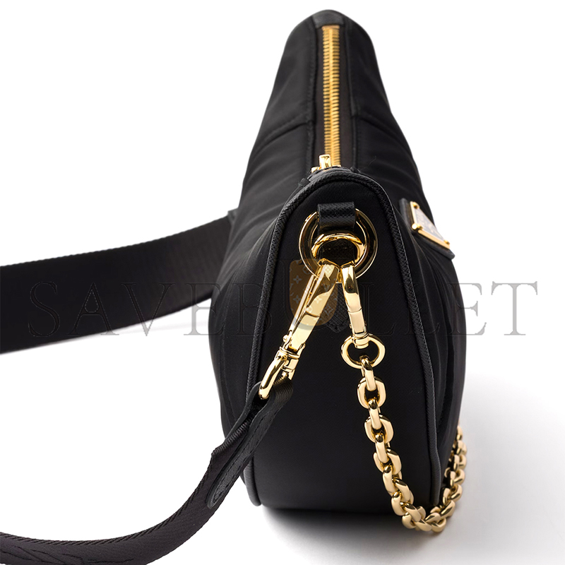 PRADA DEMI-LUNE RE-NYLON SHOULDER BAG 1BH222 (30*13.5*6cm) PRADA DEMI-LUNE RE-NYLON SHOULDER BAG 1BH222 (30*13.5*6cm)